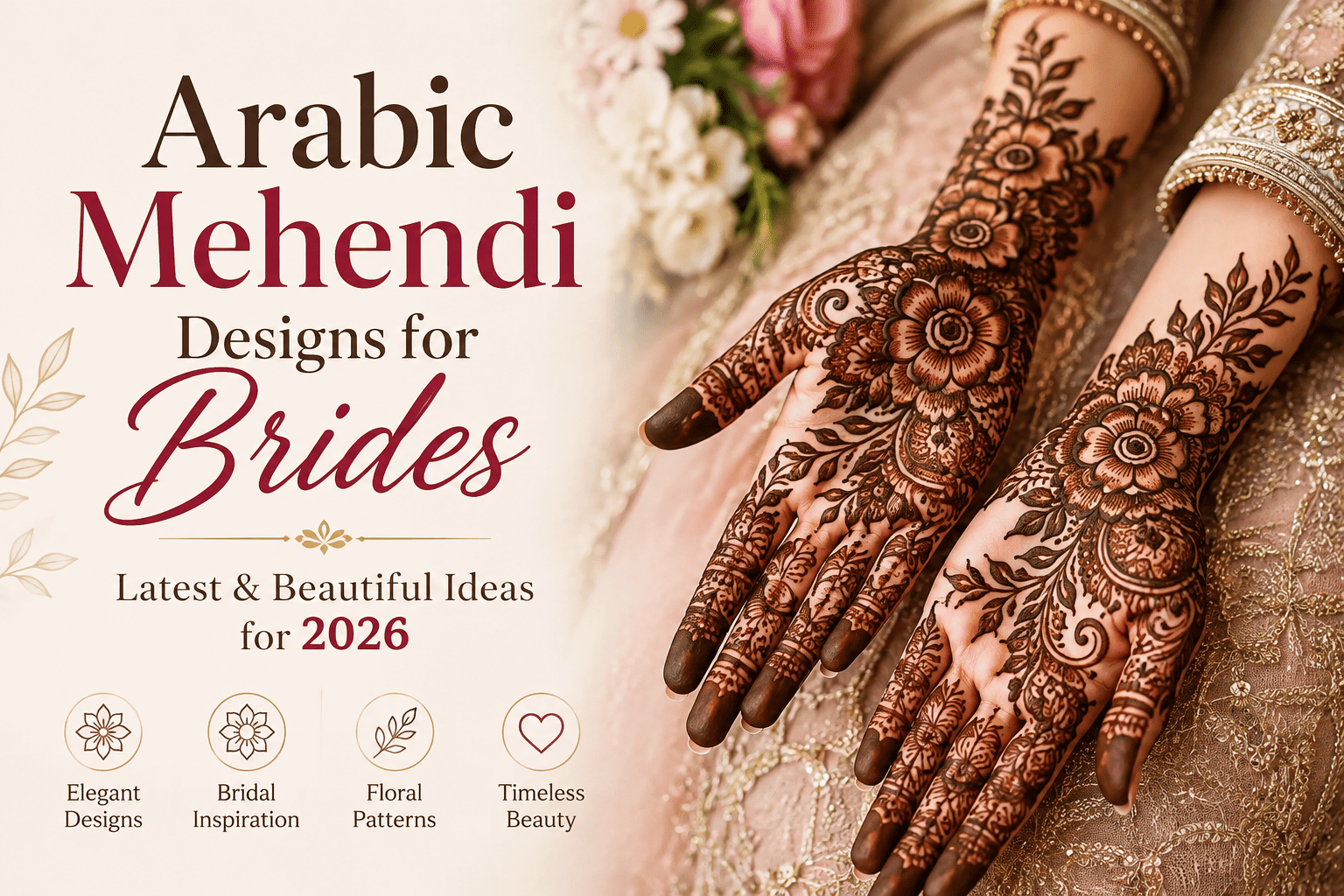 Arabic mehendi designs for brides 2026 - 2027