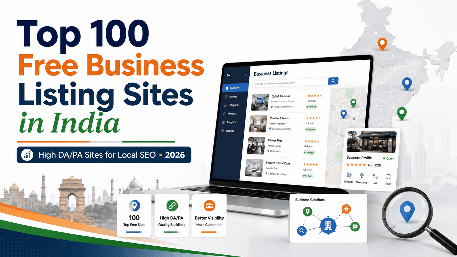 Top 100 Free Business Listing Sites in India 2026