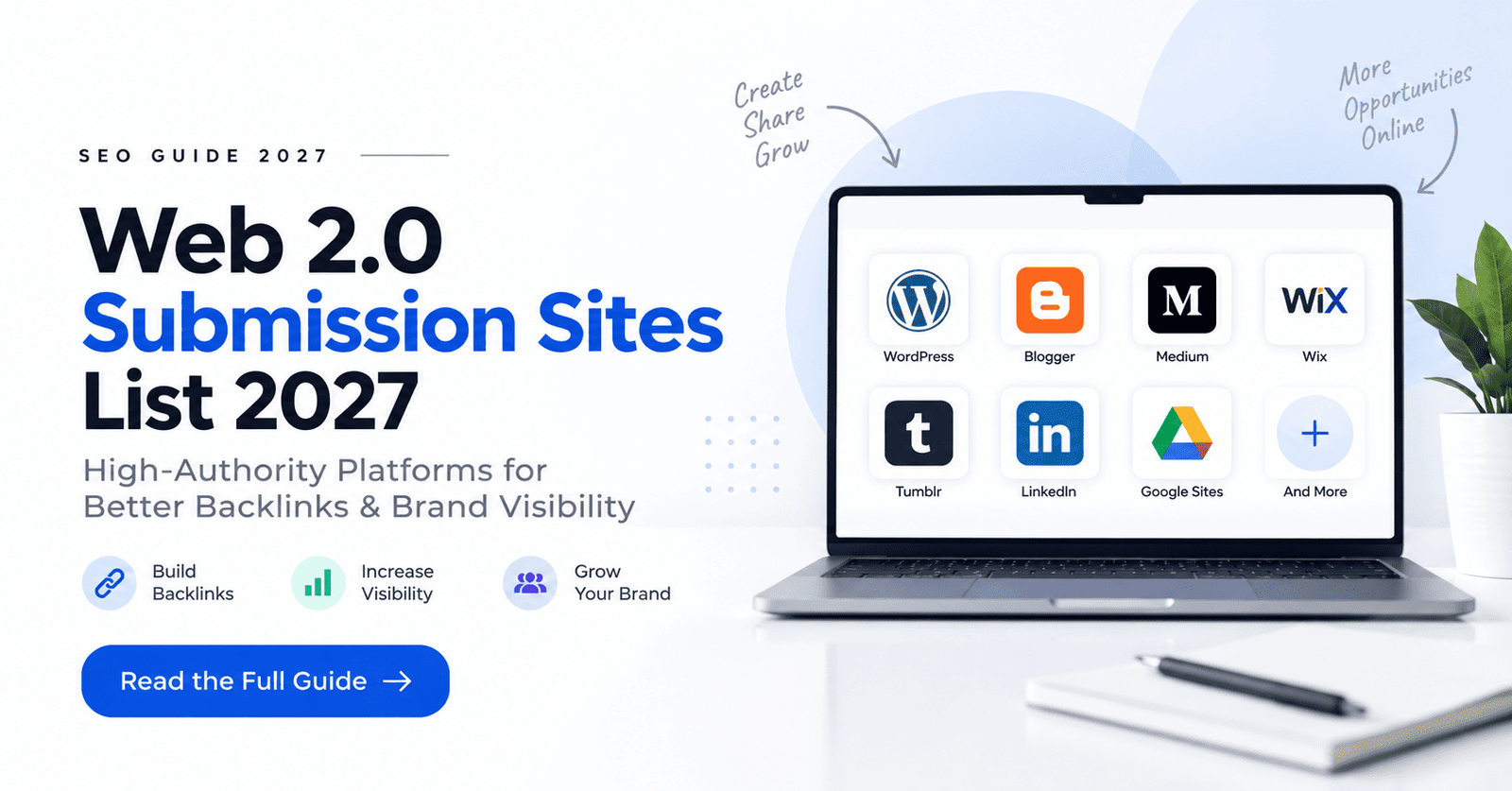 50+ Web 2.0 Submission Sites List 2027