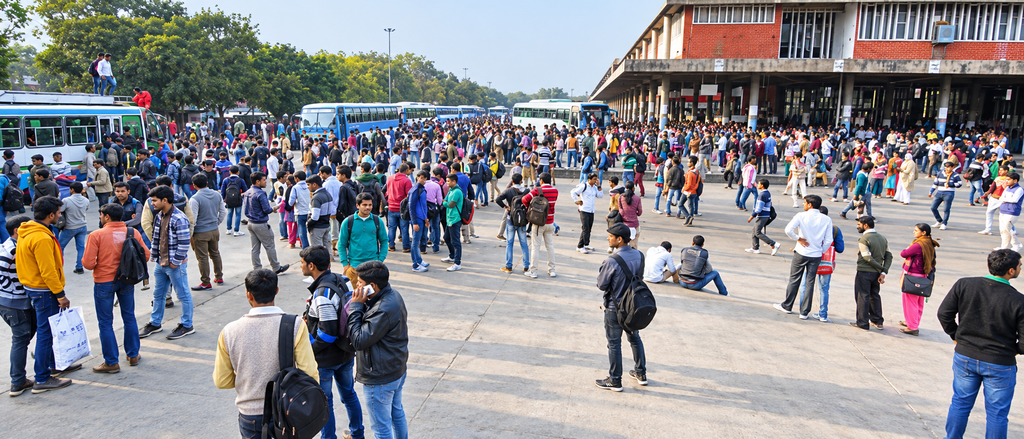 Sector 17 Bus Stand in Chandigarh